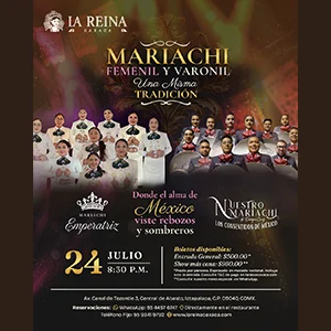 Evento de mariachi femenil y varonil en La Reina Oaxaca CDMX con Mariachi Emperatriz y Nuestro Mariachi en vivo.